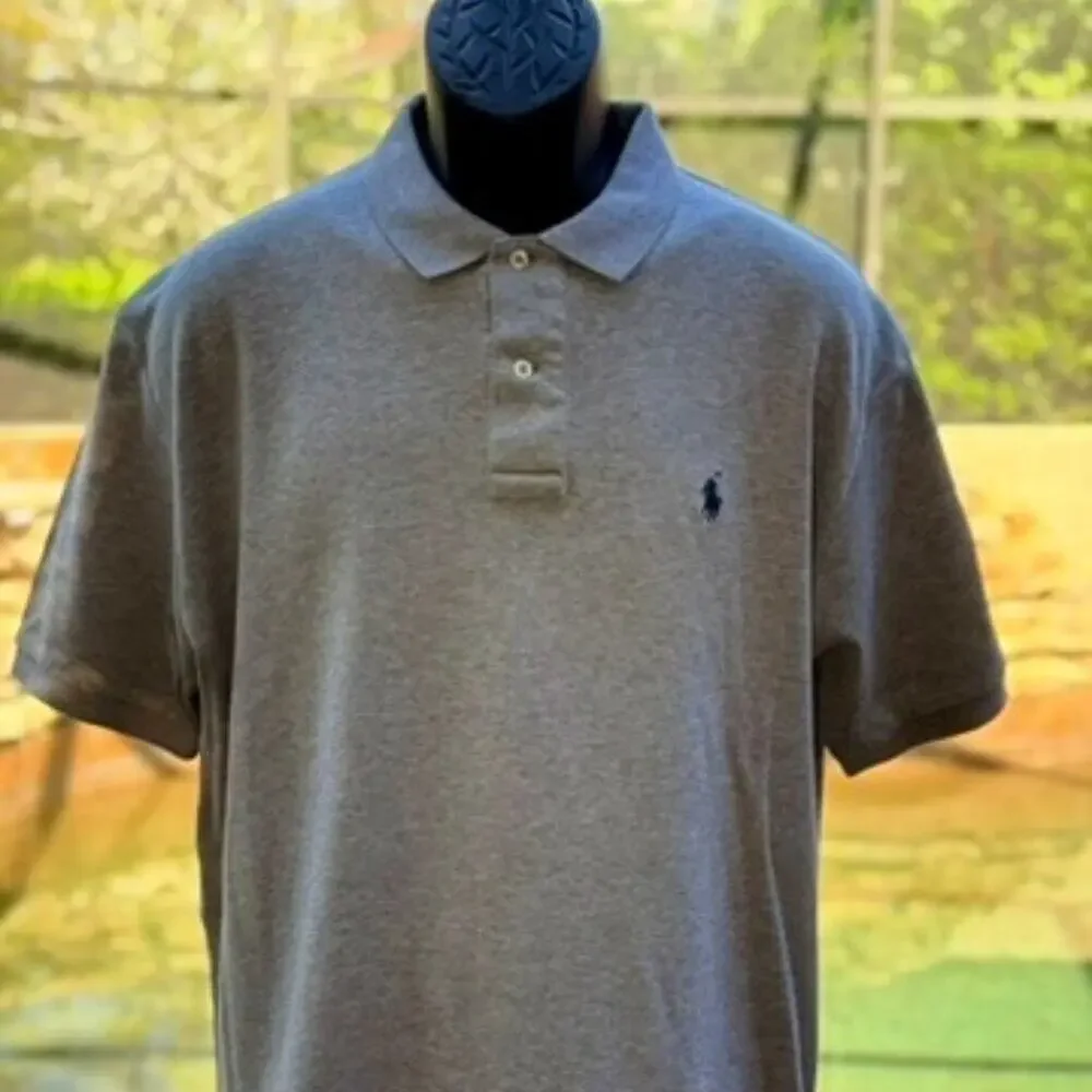 Polo Ralph Lauren Men’s‎ Grey Polo Shirt | Size Large | 100% Cotton Classic Fit